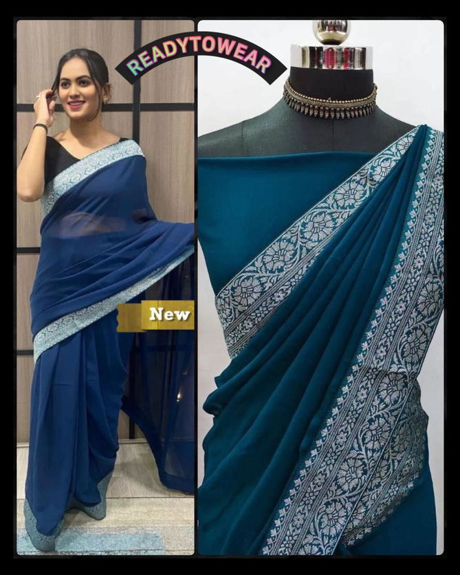 Reeta By Aab Georgette Readymade Sarees Wholesale Shop In Surat